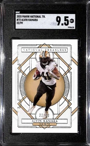 2020 Panini National Treasures 72 Alvin Kamara 22/99 SGC 9.5 MT+