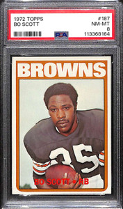 1972 Topps 187 Bo Scott PSA 8 NM-MT