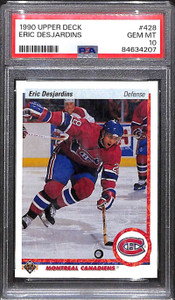 1990-91 Upper Deck 428 Eric Desjardins Rookie PSA 10 GEM MT
