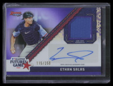 2024 Bowman's Best All-Star Purple Refractor Ethan Salas RC Jersey Auto 115/250