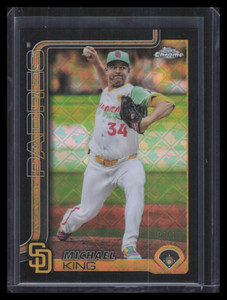 2025 Topps Chrome Logofractor Black Refractor 35 Michael King 1/10