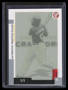 2005 Topps Pristine Printing Plate Yellow 64 Carl Crawford 1/1