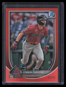 2025 Bowman Chrome Orange Refractor 85 Corbin Carroll 2/25