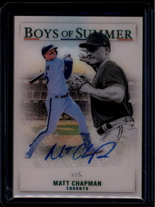 2022 Panini Chronicles Boys of Summer Autographs Green 12 Matt Chapman Auto 3/5