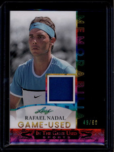 2024 Leaf ITG Used Game-Used Memorabilia Rainbow gum46 Rafael Nadal Jersey 49/60