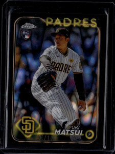 2024 Topps Chrome Black RayWave Refractor 116 Yuki Matsui Rookie 1/10