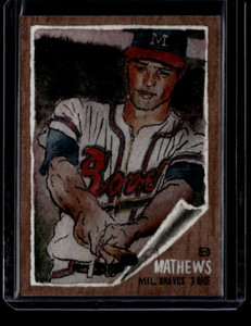 2025 Topps Shoebox Treasures Paint Splatter Back 2 Eddie Mathews 7/15