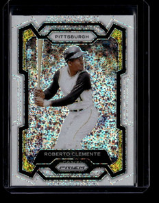 2024 Panini Prizm Prizms White Sparkle Refractor 126 Roberto Clemente