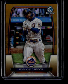 2023 Bowman Chrome Gold Refractor 24 Francisco Lindor 29/50