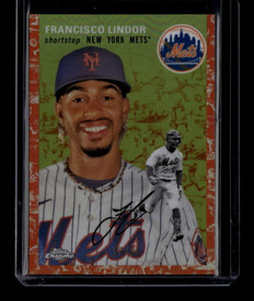 2023 Topps Chrome Platinum Anniversary Orange Refractor 369 Francisco Lindor /25