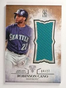 2015 Topps Triple Threads Robinson Cano Sepia Unity Jersey #D04/27 #UJR-RCO