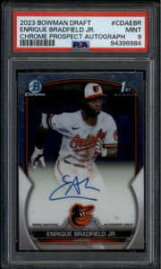 2023 Bowman Chrome Draft Autographs CDAEBR Enrique Bradfield Jr. RC Auto PSA 9