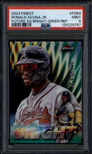 2024 Finest Future So Bright Green Refractor fsb4 Ronald Acuna 65/75 PSA 9 MINT