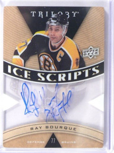 13-14 Upper Deck Trilogy ice Scripts Ray Bourque autograph auto #IS-RB