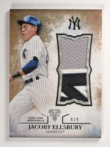 2015 Topps Triple Threads Jacoby Ellsbury jumbo 3clr patch #D4/9