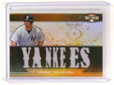 2011 Topps Triple Threads Mark Teixeira Relics Jersey Gold #d6/9 #TTR-35