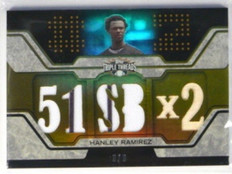 2008 Topps Triple Threads Hanley Ramirez jersey bat #D8/9
