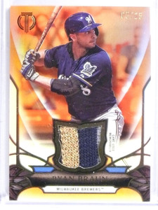 2016 Topps Tribute Ryan Braun Orange 2clr Patch #D05/25 #TRRB