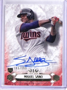 2016 Topps Tier One Miguel Sano Breakout RC Autograph Red #D185/199 #BOAMSA