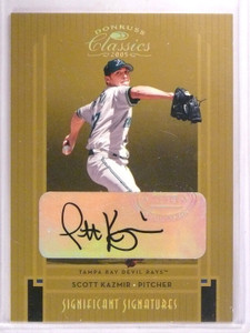 2005 Donruss Classics Scott Kazmir Significant Signatures Autograph #D05/10