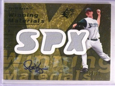 2007 UD SPX Scott Kazmir Winning Materials Triple Jersey Autograph /15 WMSK