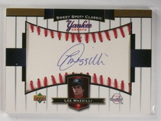 2003 UD Sweet Spot Yankee Greats Lee Mazzilli Autograph #YGLM