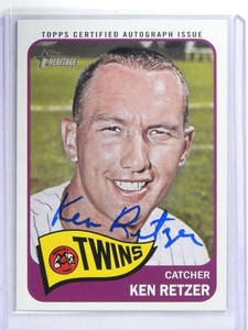 2014 Topps Heritage Real Ones Ken Retzer autograph auto #ROA-KR