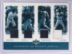 2001 Upper Deck UD Reserve Helton Kent Edmonds Chipper Jones jersey 