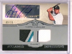 2011 Topps Marquee Acclaimed Hanley Ramirez autograph patch #D03/10