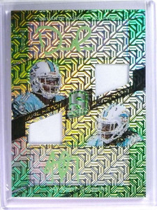 2015 Spectra Neon Green Autograph Jersey DeVante Parker Jay Ajayi rc /15