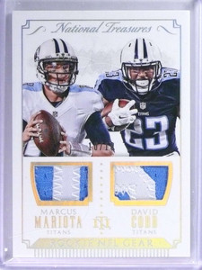 2015 National Treasurs Rookie NFL Gear Marcus Mariota Cobb dual patch /25