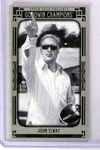 2015 UD Goodwin Champions Mini Leather Magician Red John Elway #D15/15