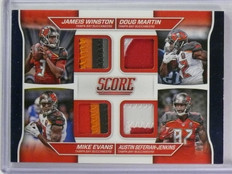 2016 Score Winston Martin Evans Seferian-Jenkins Quad Patch Bucs #D4/10