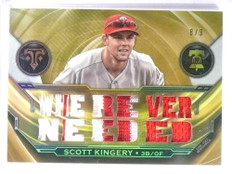 2019 Topps Triple Threads Relics Gold Scott Kingery Patch Jersey #D8/9