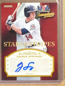 2013 USA Baseball Champions George Springer Autograph Auto #D328/499