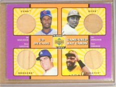 2001 UD Decade 1970's Joe Morgan Dave Parker Steve Garvey Madlock Bat Quad