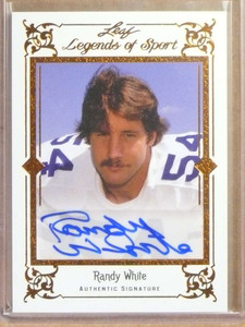 2012 Leaf Legends Of Sport Randy White Autograph Auto #BARW3