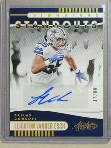 2019 Absolute Signature Standouts Leighton Vander Esch Autograph Auto #/99