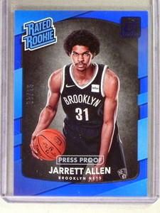 2017-18 Donruss Rated Rookie Press Proof Blue Jarrett Allen RC #D08/25