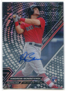 2017 Topps High Tek Autographs Blackout Andrew Benintendi Rookie Auto 46/50