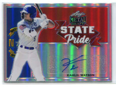 2021 Leaf Metal Draft State Pride spkw1 Kahlil Watson Rookie Auto