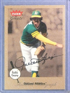 2002 Fleer Greats Of The Game Rollie Fingers Autograph Auto