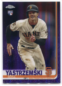 2019 Topps Chrome Update Purple Refractor 49 Mike Yastrzemski Rookie 132/175