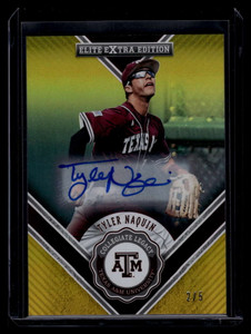 2015 Elite Extra Collegiate Legacy Signatures Gold Tyler Naquin Rookie Auto 2/5