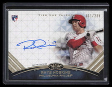2018 Topps Tier One Talent Autographs TTARHO Rhys Hoskins Rookie Auto 31/295