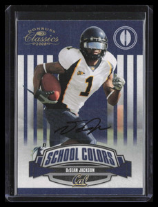 2008 Donruss Classics School Colors Autographs DeSean Jackson Rookie Auto 42/50