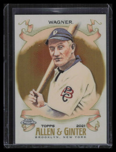 2021 Topps Allen &amp; Ginter Chrome Gold Refractor 106 Honus Wagner 41/50