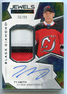 2020-21 Black Diamond Jewel of Draft Autographs Ty Smith Rookie Patch Auto 76/99