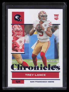 2021 Panini Chronicles Blue 77 Trey Lance Rookie 55/99