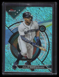 2023 Finest Aqua Shimmer Refractor 91 Julio Rodriguez 68/175